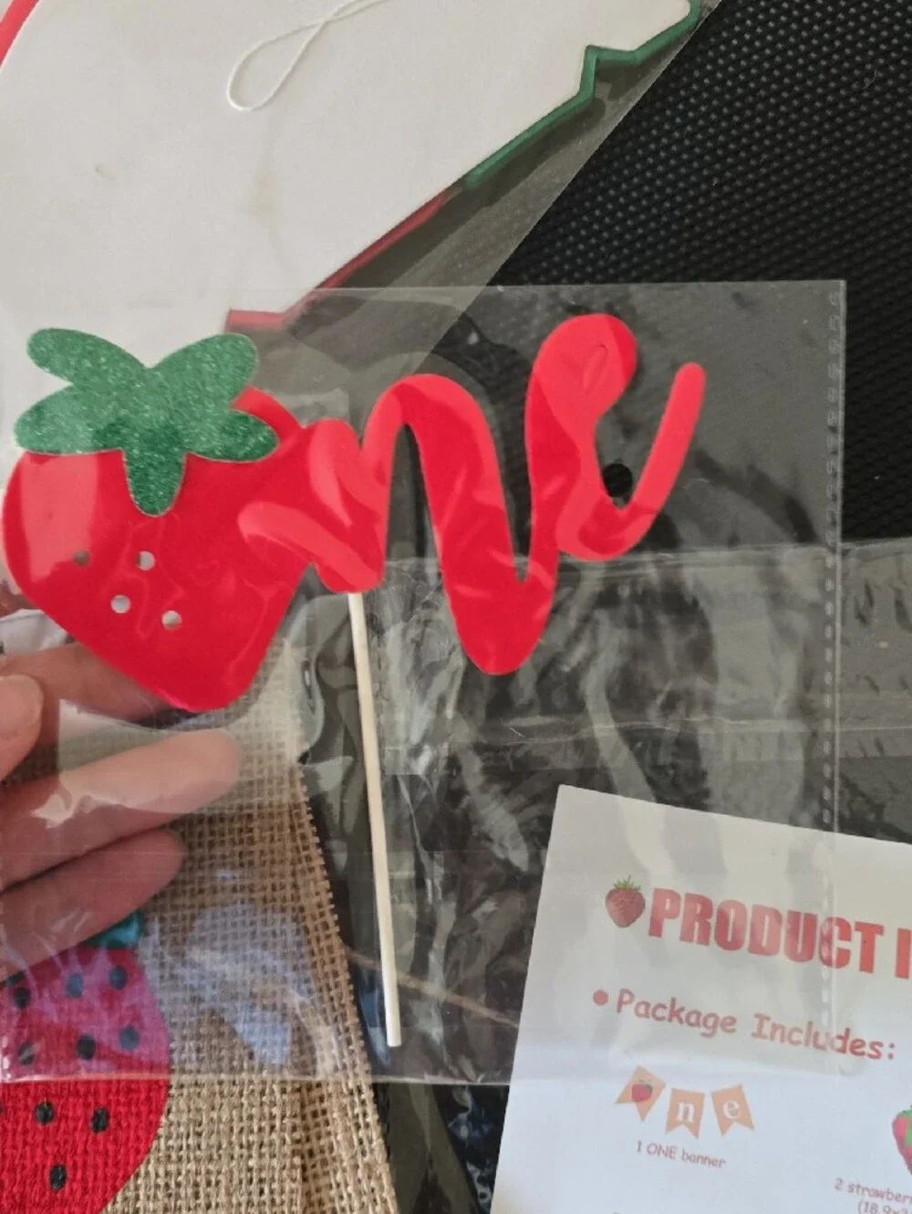 Sweet One Berry First Birthday Strawberry Theme Party Supplies Decorations Pack